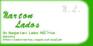 marton lados business card